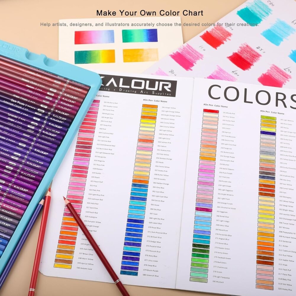 KALOUR Pro Colored Pencils – 520 Vivid Colors for Artists and Adult - Image 6