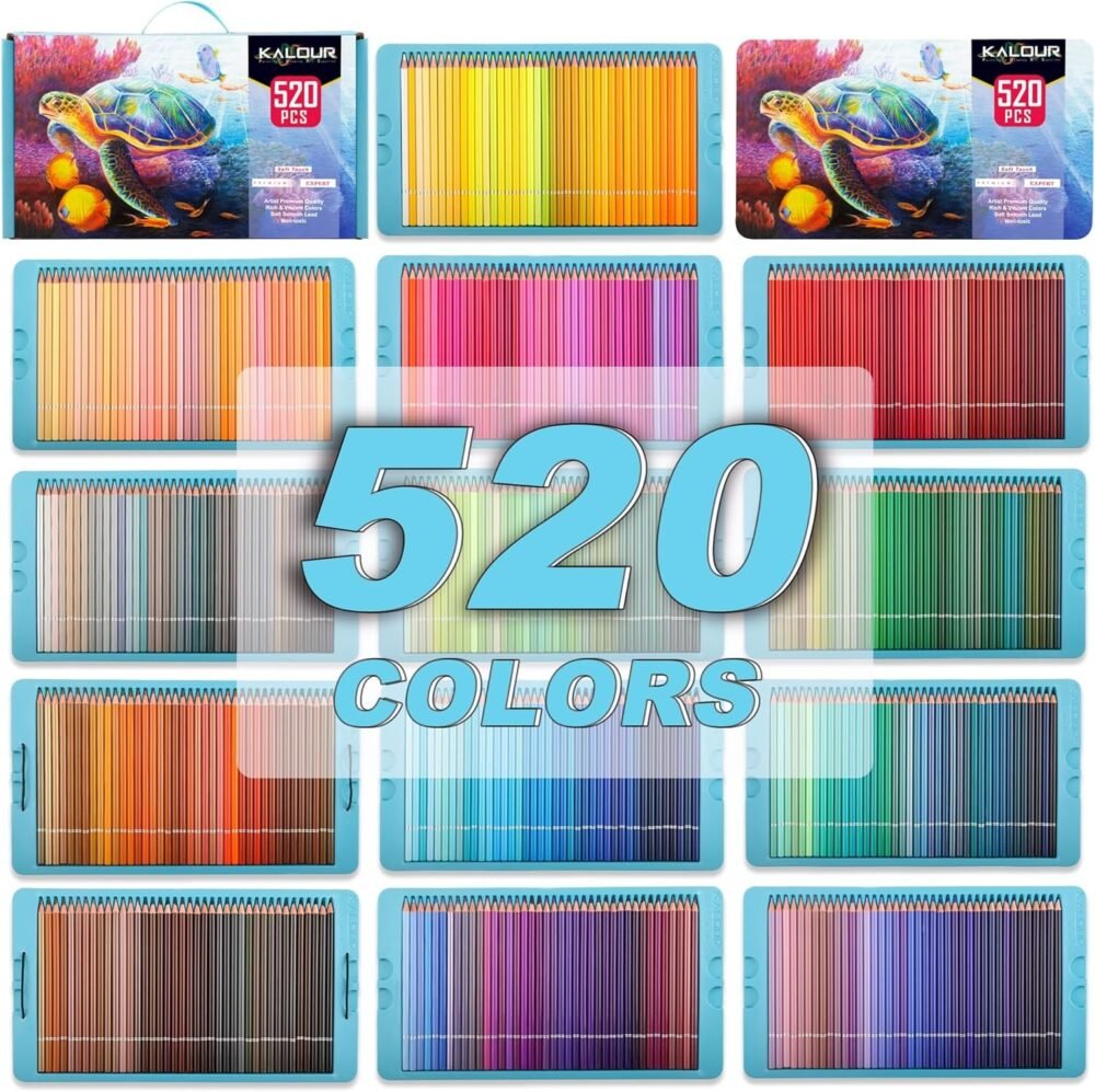 KALOUR Pro Colored Pencils – 520 Vivid Colors for Artists and Adult - Image 2